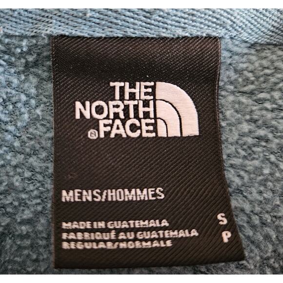 THE NORTH FACE Men S Hoodie Sweatshirt Blue Logo Drawstring Kangaroo Pocket 42" - Picture 3 of 8